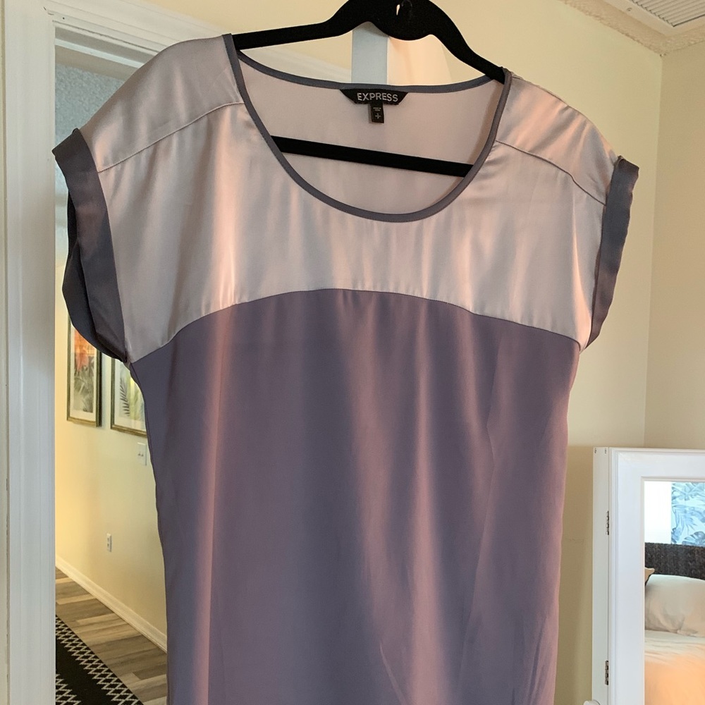 Grey on grey blouse